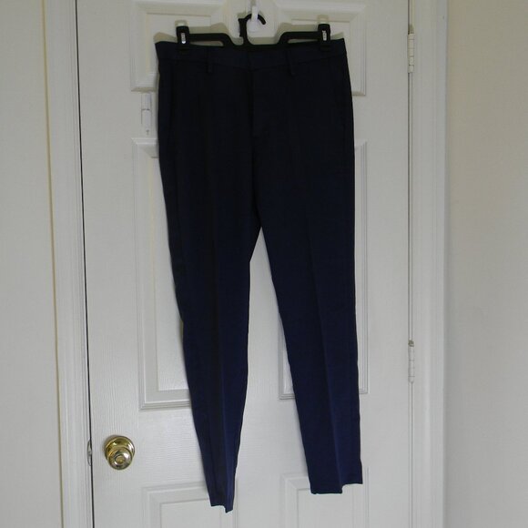 Louis Raphael Slim Fit 32W x 30L Stretch Fabric Pant Navy Blue Dress Pant NWT - Picture 1 of 3